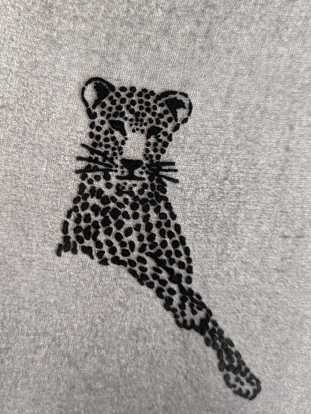 Y2K Tattoo Nylon Stockings Thigh Highs Leopard Nearly Black Goth Pinup UK Elle